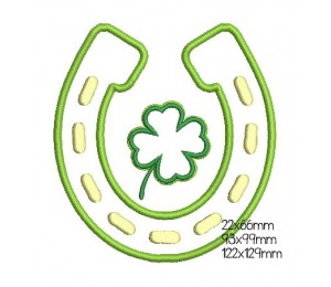 Stickdatei - Hufeisen Glücksklee